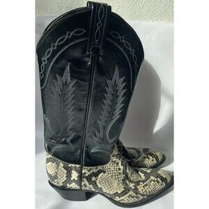 Tony Lama Western Cowboy Boots Snakeskin Women’s Size 6.5